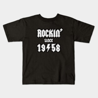 Rockin since 1958 birthday rocker gift Kids T-Shirt